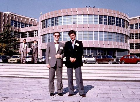 Renzo Ricca and colleague, junior delegates at the AIDAA VII National Congress (Pozzuoli, Italy). October 1983.