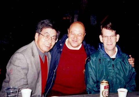 Shigeo Kida, Renzo Ricca and Richard Pelz in Zakopane (Poland). August, 2001.