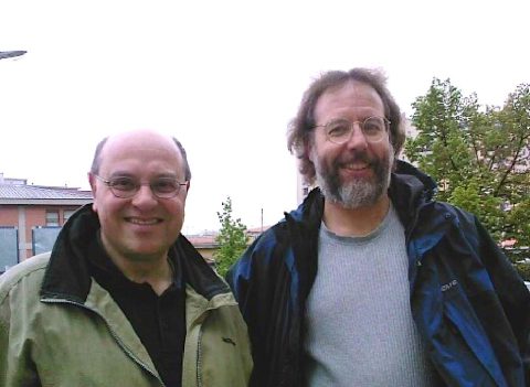 Renzo Ricca and Rob Kusner at the University of Milano-Bicocca (Milano, Italy). March 2008.