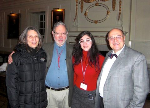 Diane and Louis Kauffman, Chiara Oberti and Renzo Ricca (Cambridge, UK). December 2012.