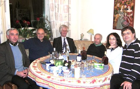 After dinner gathering at Dmitry Millionshchikov's home in Moscow. November 2013.