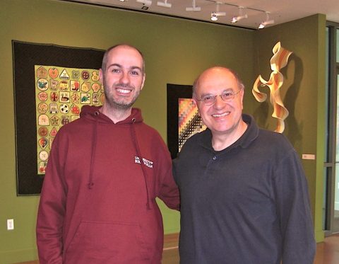 Daniel Peralta-Salas and Renzo Ricca at the Simons Center (Stony Brook, NY). May 2014.
