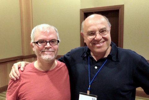 Jean-Luc Thiffeault and Renzo Ricca at the 11th AIMS Conference (Orlando, USA). July 2016.