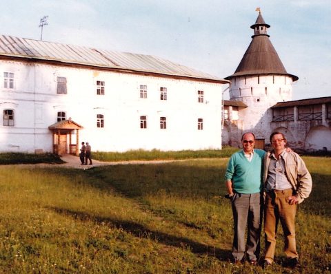 Renzo Ricca and Anatoly Tur in a village near Perm (USSR). June 1991.