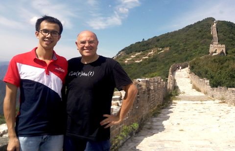 Xin-Fei Li and Renzo Ricca on the Mutianyu Great Wall. September 2016.