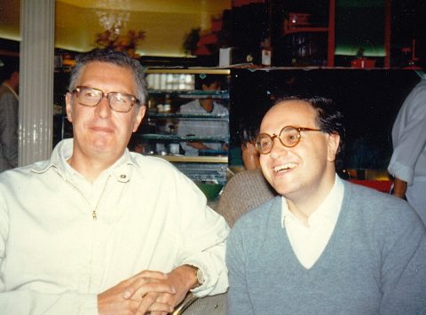 Massimo Germano and Renzo Ricca in Torino (last meeting before Cambridge). May, 1988.